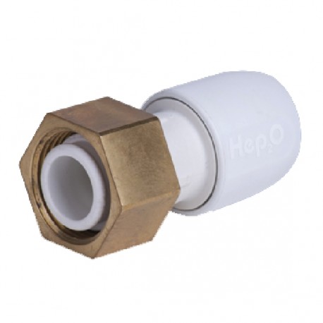 raccord Hepworth blanc - adaptateur écrou laiton 3/4" - diam.15mm