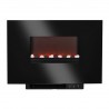 Cheminée électrique à encastrer lavaflame II 1500w avec minuterie, verre noir plat, couleur noir