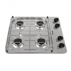 Plaque de cuisson 4 feux gaz THETFORD série 8 avec sécurité (4x1,5kw) - dim. 500x400x150mm couleur inox