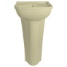 Petit lavabo à colonne avec bonde - 365 x 270mm - couleur ivoire