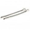 Flexible PVC blanc pour robinet mélangeur - 15mm, long.300mm, mâle 10mm