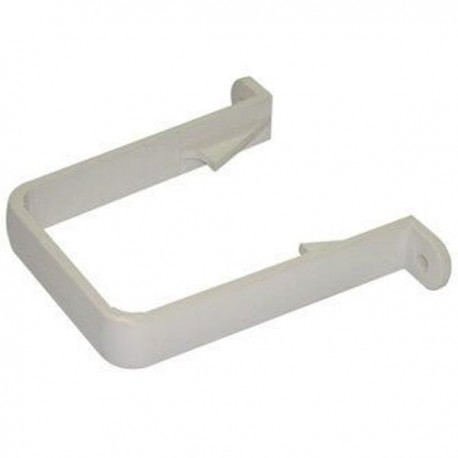 Clip tuyau descente Floplast Square Line carré 65mm couleur blanc