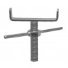 Support avec tige filetée acier zingué - U 120mm