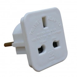 Adaptateur électrique français/anglais couleur blanc