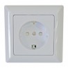 Prise européenne 250V simple SCHUKO couleur blanc