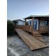 Terrasse mobil home PMR 6x3m semi couvert 3x3,4m