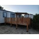Terrasse mobil home PMR 6x3m semi couvert 3x3,4m