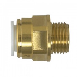 Raccord coupleur JG speedfit pour tuyau 15mm (filetage 1/2" mâle) laiton