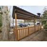 Terrasse mobil home spéciale 6x3m couverte polytuile