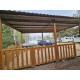 Terrasse mobil home spéciale 6x3m couverte polytuile