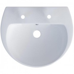 Lavabo en porcelaine Lecico Atlas 50cm 2 trous