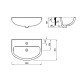 Lavabo semi encastré Lecico Atlas 50cm