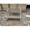 marche pied mobilhome 2 marches alu & bois d'occasion