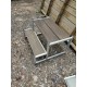 marche pied mobilhome 2 marches alu & bois d'occasion