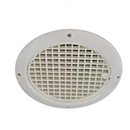 Grille d'aération ronde pour plafond - 12000mm² - diam. ext. 217mm couleur blanc