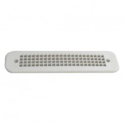 Grille d'aération plastique 3000mm² - trou 35x195mm profondeur 30mm couleur blanc