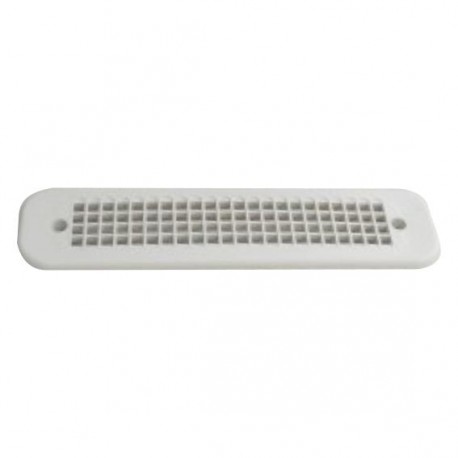 Grille d'aération plastique 3000mm² - trou 35x195mm profondeur 30mm couleur blanc