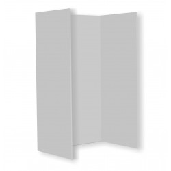 Cabine de douche à 3 côtés - 610x900x H.1830mm couleur blanc