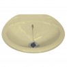 Lavabo encastré petit avec bonde - 435x380mm - couleur ivoire