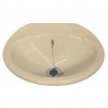 Lavabo encastré petit avec bonde - 435x380mm - couleur crême clair