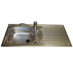 Evier égouttoir 1 bac EUROLINE inox - 860x435mm