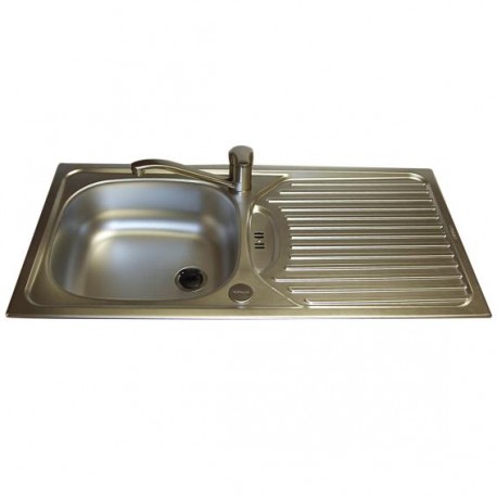 Evier égouttoir 1 bac EUROLINE inox - 860x435mm