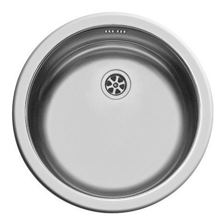 Lavabo rond inox fond plat - diam.450mm x 150mm