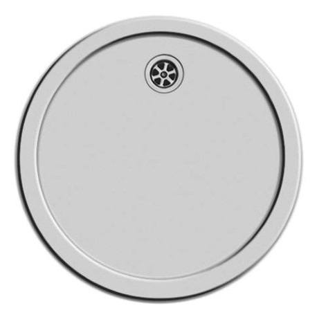 Lavabo rond inox fond plat - diam. 450mm x 30mm (avec K16)