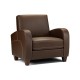 Fauteuil VIVO faux cuir marron foncé - dim.87x79,5x83cm