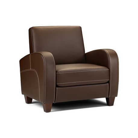 Fauteuil VIVO faux cuir marron foncé - dim.87x79,5x83cm