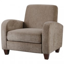 Fauteuil VIVO tissu chenille couleur vison - dim.87x79,5x83cm