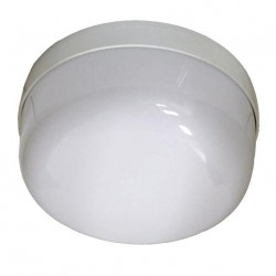 Plafonnier salle de bain polycarbonate IP21 - diam. 235mm 100W E27 couleur blanc