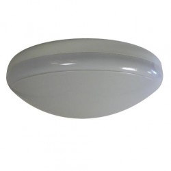 Plafonnier salle de bain polycarbonate IP65 - diam. 300mm 75W E27 couleur blanc