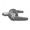 Poignées de porte avec serrure de sécurité - loquet 22mm couleur chrome